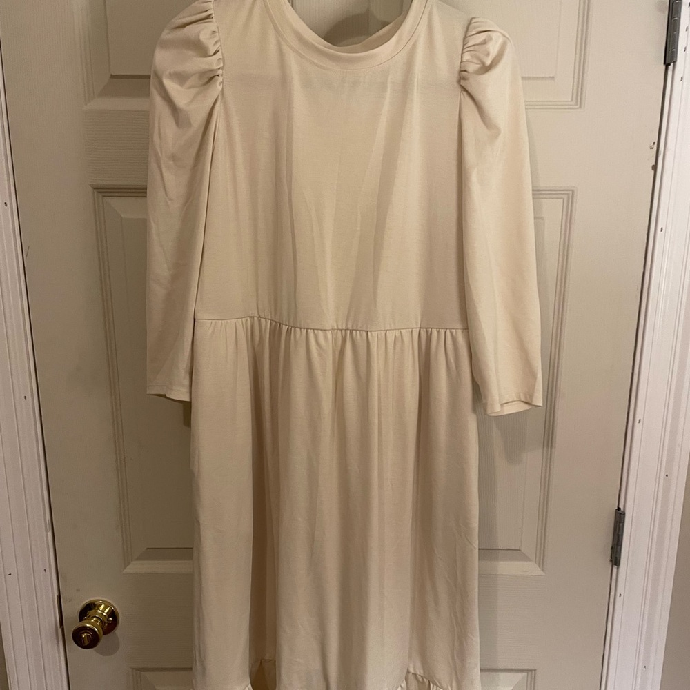 Who What Wear Cream Dress